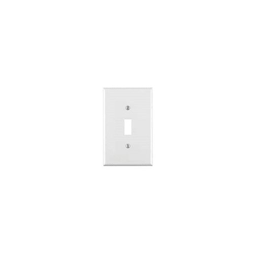 Leviton 1-Gang Toggle Switch Wall Plate, Midway White